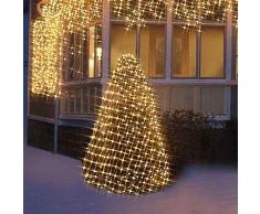 Luca Lichtnetz 24 Volt , 300 x 300 cm cm ohne Stecker , für Innen und Außen mit 196 LEDs warmweiß zu erweitern, einfach anschließbar, ohne Transformator