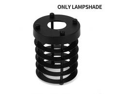 DeeCozy Lampenschirm,Vintage Käfig Lampenschirm Retro Metall Schmiedeeisen Lampenfassung DIY Leuchte Ersatz für Pendelleuchte Wandleuchte für Küchen Loft Flur Schlafzimmer Bar Café (Federtyp)