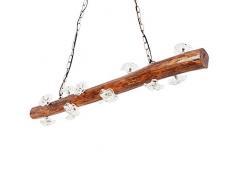 Raelf Kronleuchter 12 Kopf hängende hängende Lampe American Retro Holz Kunst-Leuchter Personalisierte Kreative Holz Kronleuchter Bauernhof Chandelier Restaurant Cafe Hotel Massivholz Nostalgic Kronleu