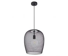 Decken Pendel Lampe Wohn Ess Zimmer Beleuchtung Geflecht Hänge Leuchte schwarz Globo 15395H