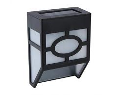 Janedream 4er-Pack Solar-Zaunlichter für den Außenbereich, dekorative wasserdichte LED-Beleuchtung für Haustür, Hinterhof, Geländer weiß