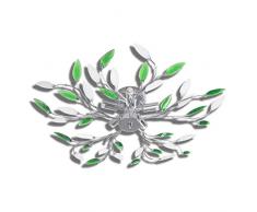 vidaXL Deckenleuchte Kristall Blätter Deckenlampe Lampe Leuchte Deckenstrahler