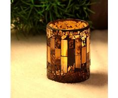 simpdecor Mosaik Flackernde LED Kerze Led Wachskerze mit Timer, 3X4 Zoll für Wohnkultur, Hochzeiten, Party