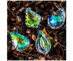 H&D Kronleuchter mit Kristallen zum Aufhängen, bunt, 76 mm, 4 Stück