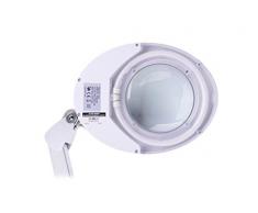 KEMOT NAR0299 Werkstattlampe mit Lupe, Lupenlampe mit Licht, 5D, 5, 22W T4, Glas, weiß