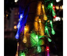 Lichterketten Solar Lichterketten Led Laternen Außenleuchten 30 6,5 Meter Farbige Wassertropfen