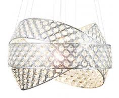 Luxus Design Kronleuchter Kristall Hängeleuchte Deckenleuchte Pendellampe mit K9 Glaskristallen und Led G9 Pendelleuchte Lüster Ø50cm Lewima Orbius