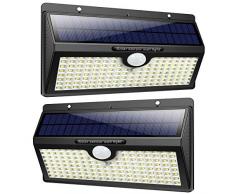 Solarlampen für außen, Feob【2500 mAh Extra Lange Arbeitszeiten】138 LED Superhelle Solarleuchten Außen Bewegungsmelder【270°Solar Beleuchtung】Sicherheitswandleuchte Wasserdichte 3 Modi für Garten