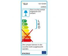 SLV TERANG 2 Outdoor-Lampe Aluminium/Kunststoff PC Schwarz Lampe auÃen, Aussen-Lampe