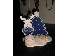 Adventslicht Teelichthalter Weihnachtsdeko Handarbeit Leuchter Holz Holzdeko