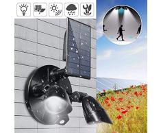 KaiKai 6 LED-Bewegungs-Sensor-Flut-Solar-Spot-Licht-Wand Garten Rotating Außenleuchte Sicherheits-Licht, Geeignet for Garten, F