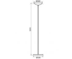 Aluminor ZENITH1 G Stehlampe, Halogen, 330 W, R7s, Grau