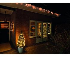 Kaemingk LED-Vorhang 2 x 1 m, aussen, Aussentrafo, 120 warmweiÃe LED, schwarzes Kabel 494288