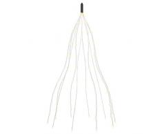 gresonic 100/200Led Lichterbündel 1M/2M Silberdraht Mirco Lichterkette Strombetrieb Deko für Innen und Außen Warmweiß (Warmweiß Fernbedienung+6/18h Timer+7 MODI, 200LED)