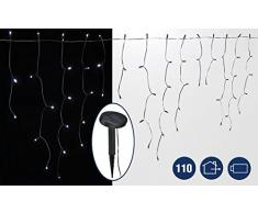 Gravidus Solar Lichtervorhang mit 110 kaltweißen LED´s, 210 x 110 cm