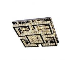 LHQ Wohnzimmerlampe Moderne Minimalistische Linie Schnitt Kristalldeckenlampe Rechteckige Wohnzimmerlampe (Color : Warm Light, Size : 200W)