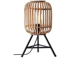 Tischleuchte, 1x E27 max. 40W, Metall/Rattan, hellbraun