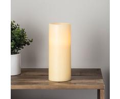 Lights4fun LED Echtwachskerze batteriebetrieben 25cm