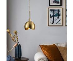 H.Y.BBYH Pendelleuchte Copper Restaurant Messinglüster Industrie Stil Persönlichkeit kreative helle Luxuxschlafzimmer Bedside Chandelier Leuchter