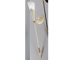 Wandfackel 1-flammig Fackel Farbe: Altweiß / Gold