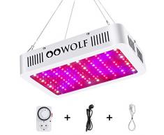 OOWOLF Pflanzenlicht für Zimmerpflanzen, 70W Wachstumslampe Vollspektrum mit 3-Modus-Timer, 100 LED Pflanzenlicht für Garten Gewächshaus Pflanzen, Blüten, Blumen und Gemüse