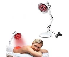 Infrarotlampe, 100W Einstellbare Wärmelampe Rotlichtlampe Hitzetherapie mit Standfuß zur Linderung von Muskelschmerzen