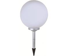 3x LED-Solar-Gaten-Kugel-Leuchte-Lampe MARLA mit Erdspieß, D: 20+25+30 cm Boden-Wege-Terrassen-Rasen-Treppen-Balkon-Pool-Mauer-Deko-Leuchte-Lampe