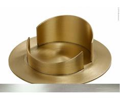 Wiedemann 2X Messingleuchter rund mit Schaft vernickelt matt gebürstet 30/100mm (Silber)