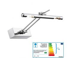 LED Bilderleuchte Galerieleuchte Bilderlampe chrom schwenkbar wechselbare LED 4W
