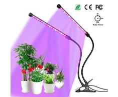 Pflanzenlampe YUNLIGHTS 18W 36 LED Pflanzenlichter 3 Automatisch Timer(3H/6H/12H), 5 Stufen Helligkeit, 360°Einstellbar für Zimmerpflanzen, Sukkulenten, Hydrokultur, Gemüse, Gewächshaus