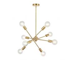 8-Lights Moderne Sputnik-Kronleuchter-Beleuchtung Mit Verstellbaren Armen Mitte des Jahrhunderts Pendant Light Vintage Industrial Hung Chandelier Einrichtung Moderne Lampe,Gold