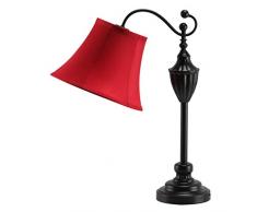 KGDC Nachttischlampe Klassische Schmiedeeisen Tischlampe Schlafzimmer Nachttischlampe Retro Style - Rot Tischlampe