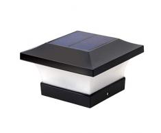 Deeabo Solarpfosten Kappen Licht, Solarpfosten Licht Spalten Lampe im Freien IP65 imprägniern Solar LED Lampen Quadrat Zaun Lampen Landschaftspfosten Kappen Lampen Pavillons Straßen Spitzenwand