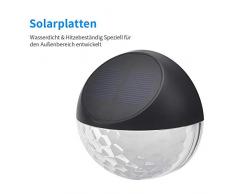 animgb Solar-Zaunlichter, dekorative LED-Gartenleuchten, wasserdichte Solarleuchten kabellose Außenleuchten für Garten, Zaun, Terrasse (2 Stück)