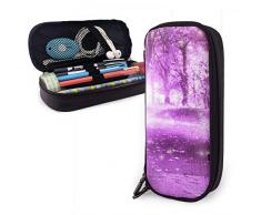 Lila Lichtbaum Bleistiftetui Bleistifttasche mit strapazierfähigem Reißverschluss Studenten Stifttasche für Stifte und anderes Schulmaterial