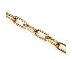 1m Lampenkette aus Messing Leuchtenkette Dekorative Zier-Kette für Kronleuchter Luster Lüster (altmessing, 60x49x6)