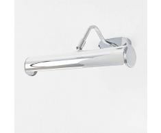Bilderleuchte Messing Echt 30cm Chrom Verstellbar Handarbeit aus Italien E14 bis 40W Bilderlampe Wandleuchte