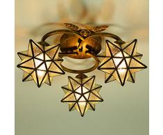 Pentagram Einbauleuchte Luxus Pendelleuchte, Korridor Balkon Veranda Eingang Deckenleuchte, Home Decoration Lampe Dreiköpfige Kristalldeckenleuchte