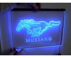 Redneon Mustang Neon-LED-Schild, Garage, für Herren blau