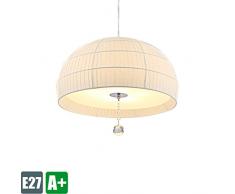 Modern Retro Kronleuchter K9 Kristall Dekoration Pendelleuchte Weiß Tuchkunst lampenschirm Kreative Deckenleuchte Schlafzimmer Hängelampe hochwertigem Innenbeleuchtung leuchtung Φ45cm