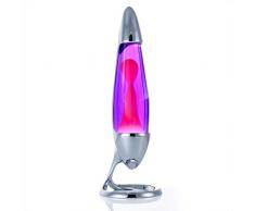 Mathmos Neo Lavalampe für Kinder und Erwachsene in Chrom – Violett/Pink