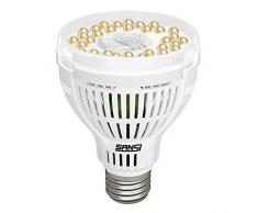 LED Pflanzenlampe Vollspektrum E27 15W- SANSI Pflanzenlicht Tageslichtweiß Led Grow Lampe Voller Zyklus Wachstumslampe für Gewächshäusern,Innengärten,Zimmerpflanzen,Hydroponische Pflanzen