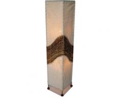 Guru-Shop Stehlampe/Stehleuchte Siam - in Bali Handgemacht aus Naturmaterial, Kokosfaser, Rattan, 100x20x20 cm, Dekolampe Stimmungsleuchte