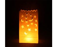Night Sky Lanterns Lichttüten, Sterne und Monde, 10 Stück