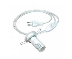 Kabel mit Schalter Fassung E14 weiß 168cm lang für Salzlampe