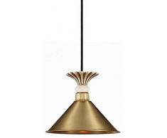 Pendelleuchte Messinglüster Retro Pendelleuchte Ambient Light Metal 110-240V warmes Weiß for Wohnzimmer Schlafzimmer Küche und Esszimmer, 22cm Deckenleuchte