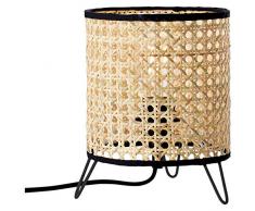 BRILLIANT WILEY Tischleuchte 21 cm Metall/Rattan Rattan