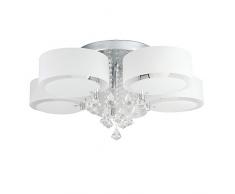5-flammig 35W LED Warmweiß und 14W RGB Acryl Kristall Deckenleuchte Deckenlampe Flur Schlafzimmer Küche Wandleuchte Wohnzimmer Lampe (5-flammig)