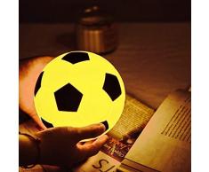 XHCP 3D Nachtlicht ， Lampe Fußballgeschenke für Jungen, Silikon Fußballlicht, Fußball Nachtlicht für Sportfans, Kreatives Geschenkspielzeug für 2 3 4 5 6 7 8 9 10 Jahre alte Jungen (13CM)