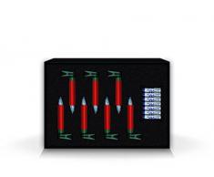 LUMIX Deluxe Mini, kabellose LED-Mini-Christbaumkerzen, Erweiterungs-Set mit 7 Kerzen, 5x dimmbar, Flackermodus, Rot, Art. 75356